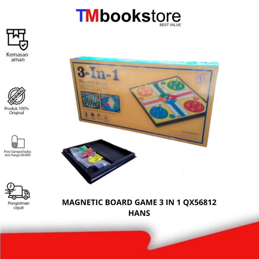 MAGNETIC BOARD GAME 3 IN 1 QX56812 HANS