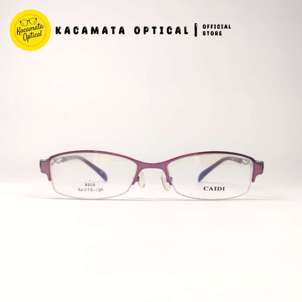 KACAMATA OPTICAL - Frame KMO8856 Half Frame Pink Besi Plastik
