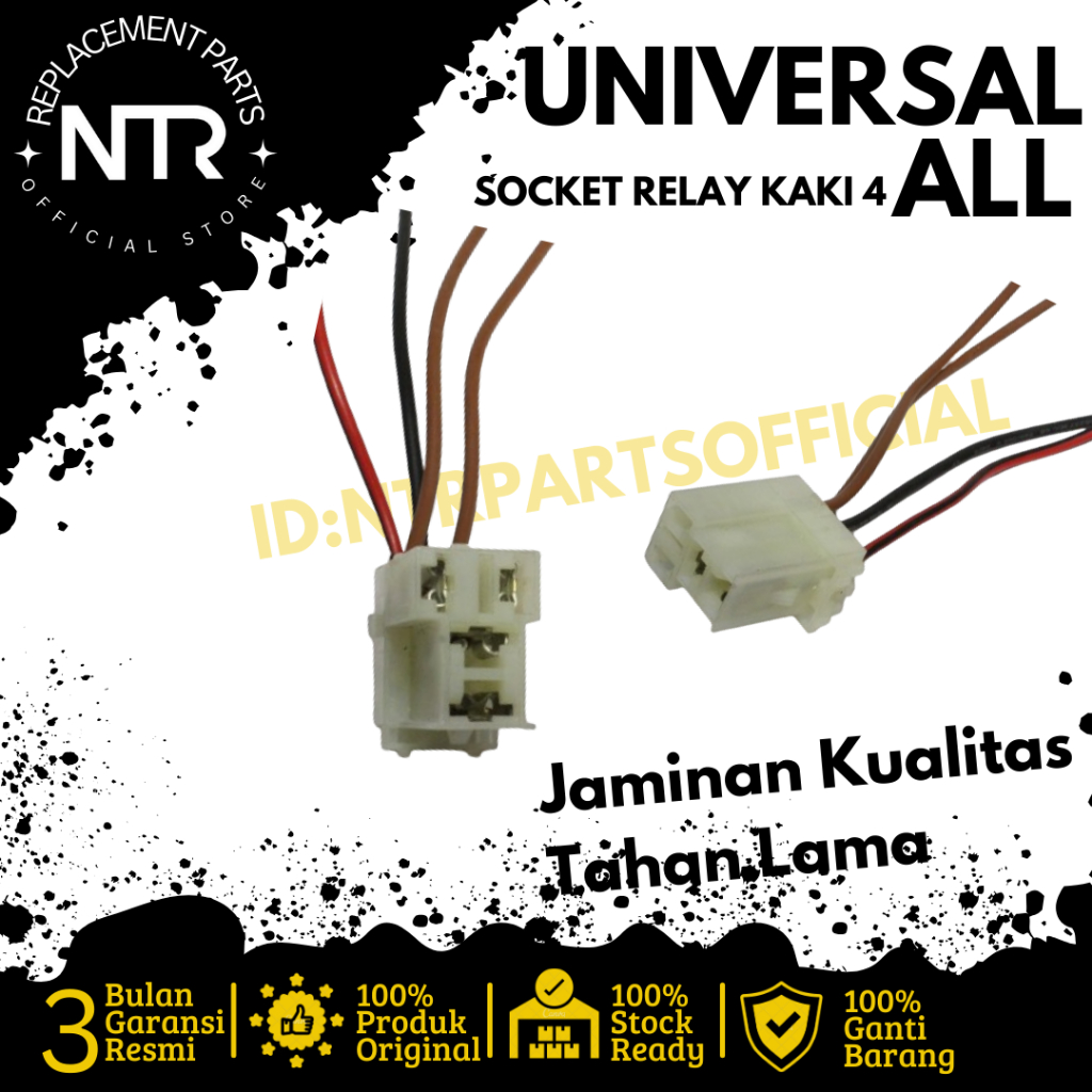 Socket Soket Relay relai Kaki 4 Pin 4  Beat Vario Scoopy Universal NTR Parts Official
