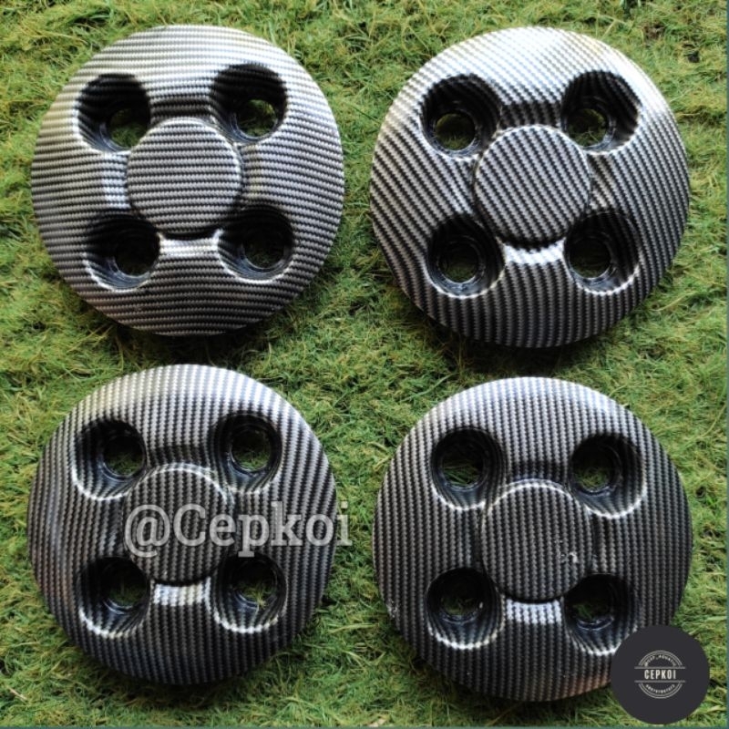 Dop velg kaleng PCD 4x100 Carbon