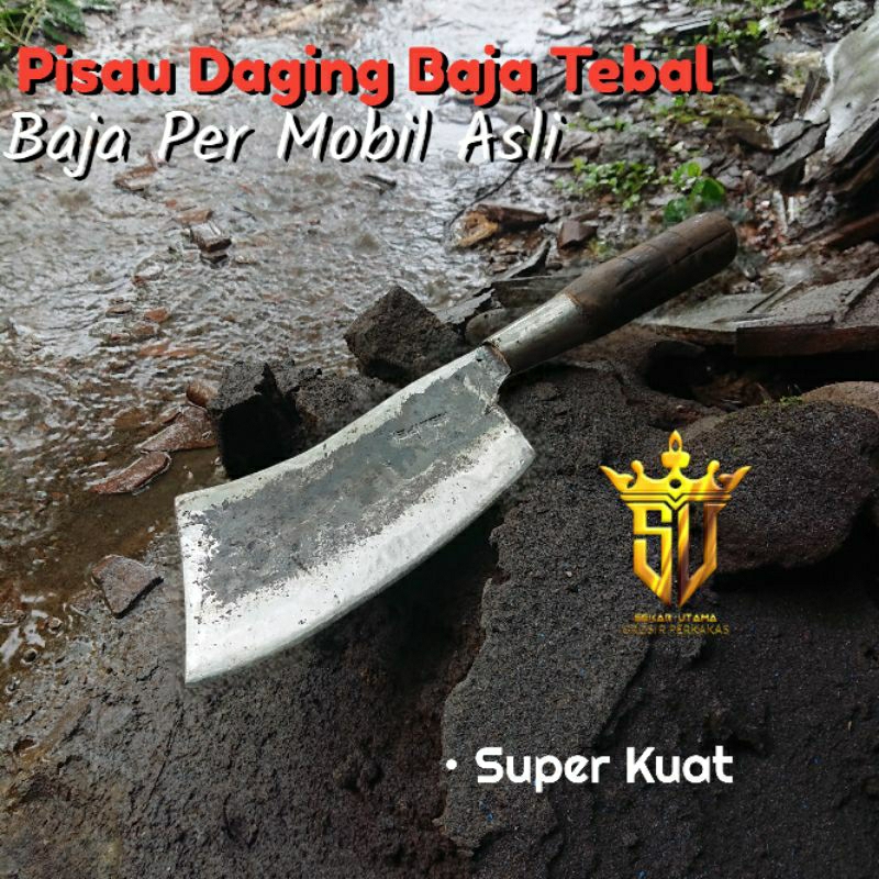 Pisau Daging Tebal/ Pisau Baja Per Mobil/ Pisau Super Kuat
