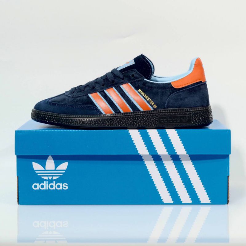Sepatu Casual Adidas Spezial Manchester Navy Orange 100% Original