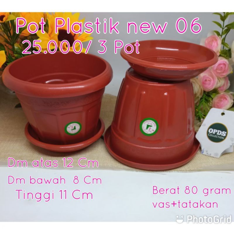 Pot Bunga Plastik - Pot Plastik New 06 - Vas Bunga Artificial