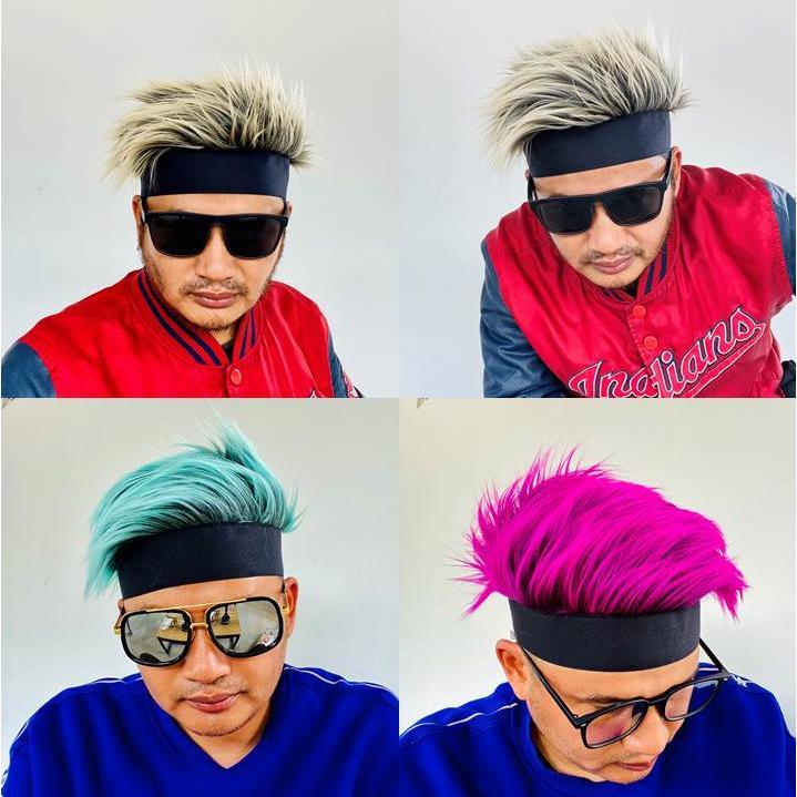 Topi Rambut Palsu | Topi Wig Pria | Cosplay Anime Naruto | Topi Bulu Viral | topi wig bulu korea ram
