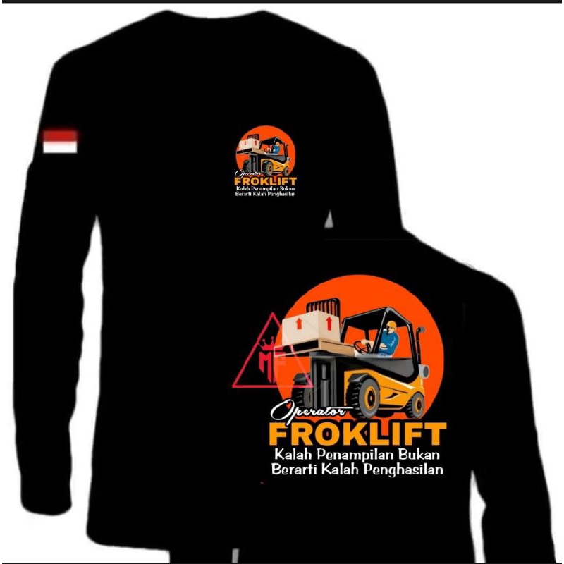 KAOS TANGAN PANJANG OPERATOR FORKLIFT MOTIF ORANGE