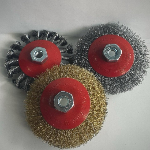 sikat kawat gerinda/wire brush disc 4 inch