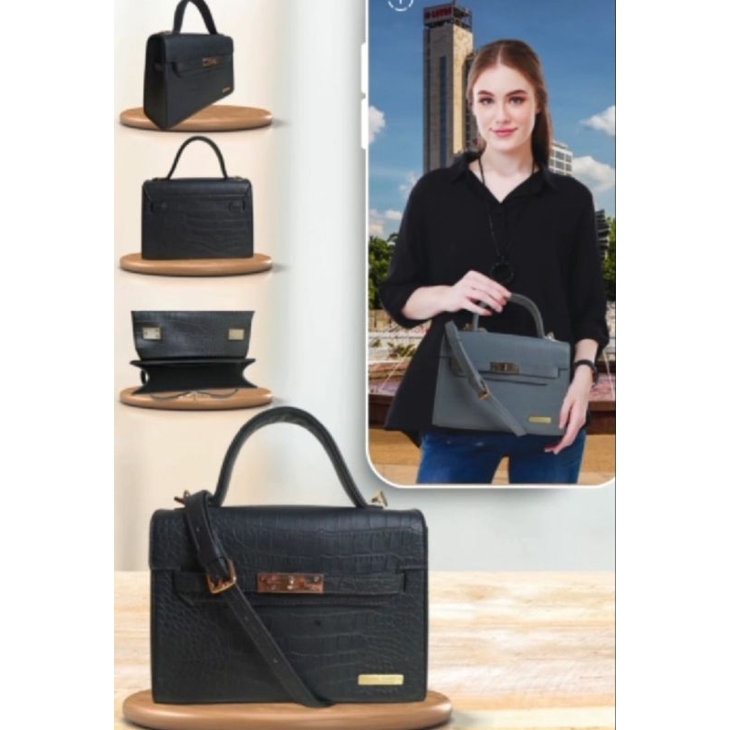 TAS ALMA TAS WANITA SHEENA MARVIN TAS KERJA WANITA TAS MEWAH TAS SELEMPANG WANITA TAS HITAM