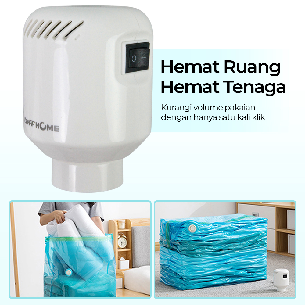 Pompa Vacuum Elektrik Plastik Vacum Baju Alat Vakum Pakaian Travel Bag