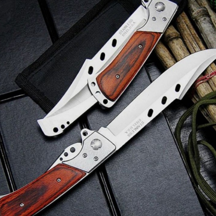 Jangan Sampai Ketinggalan Kesempatan PISAU LIPAT SURVIVAL AMERIKA USA PISAU SURVIVAL STAINLES STELL