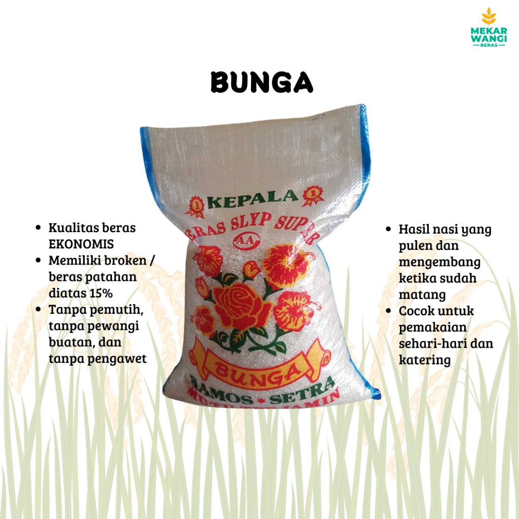 

BERAS EKONOMIS BUNGA 10KG