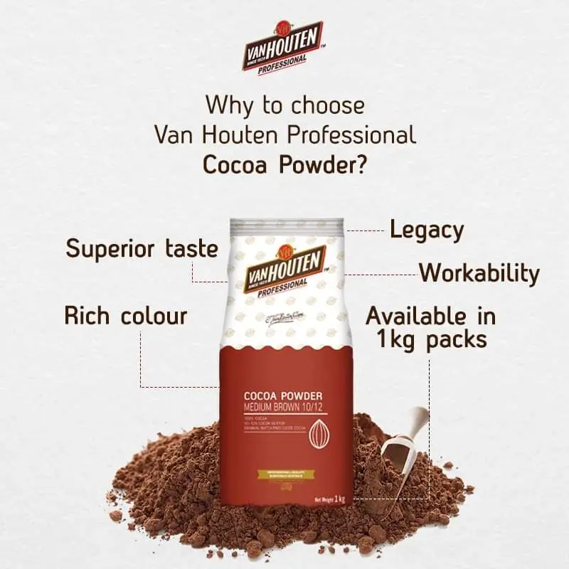 VAN HOUTEN OPTIMUM COCOA POWDER 1 KG