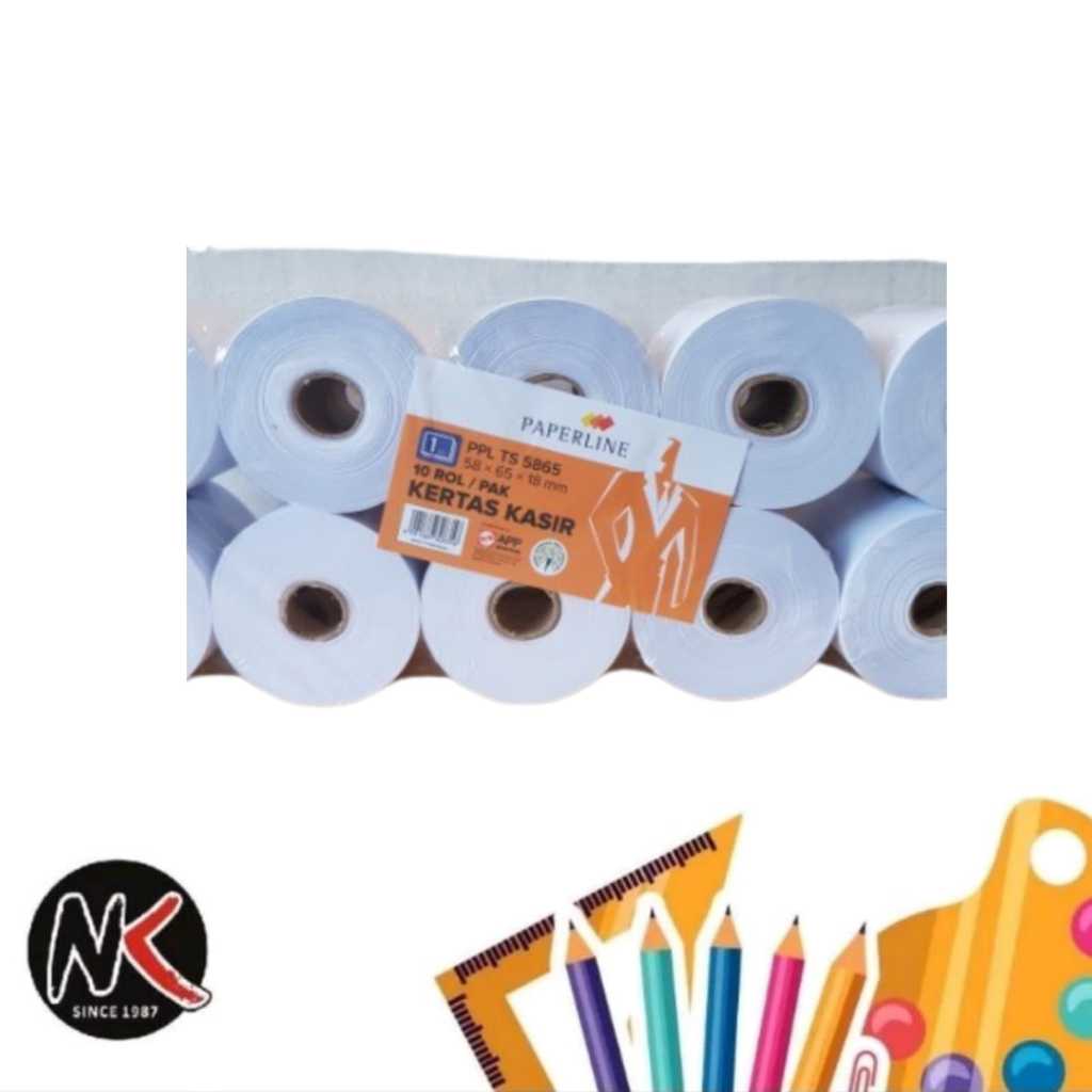 

Telstruk PAPERLINE/Kertas Struk 58x65 [1 Pak Isi 10 Roll]