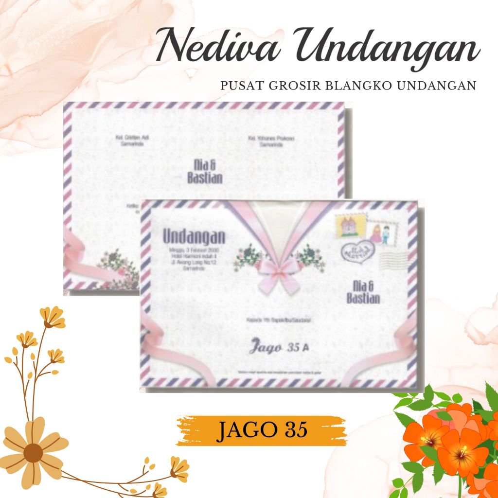 (FREE ALBUM) Blangko Undangan JAGO 35 Harga Murah | FREE FILE SETTING