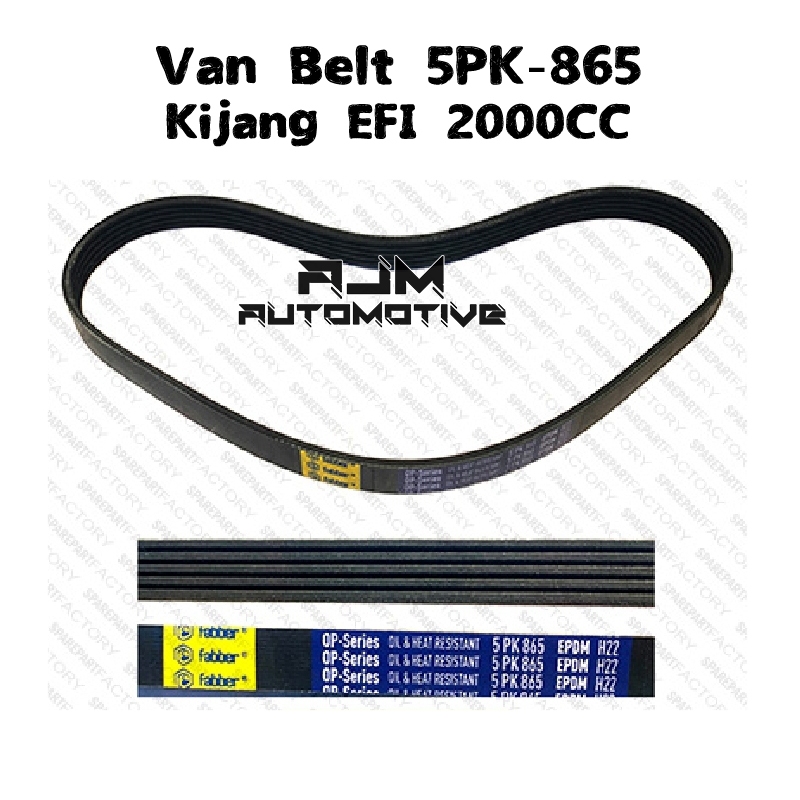 Van Belt Tali Kipas V-Belt 5PK 865 Kijang EFI 2000CC Fabber