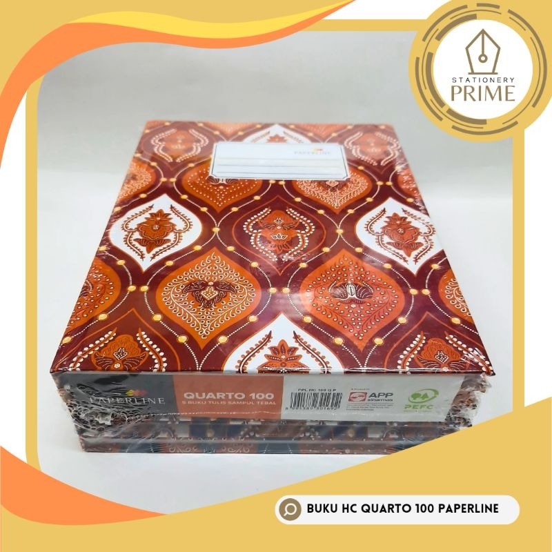 

Buku Hard Cover Quarto Kwarto 100 Lembar Paperline ( Isi 5 Buku )