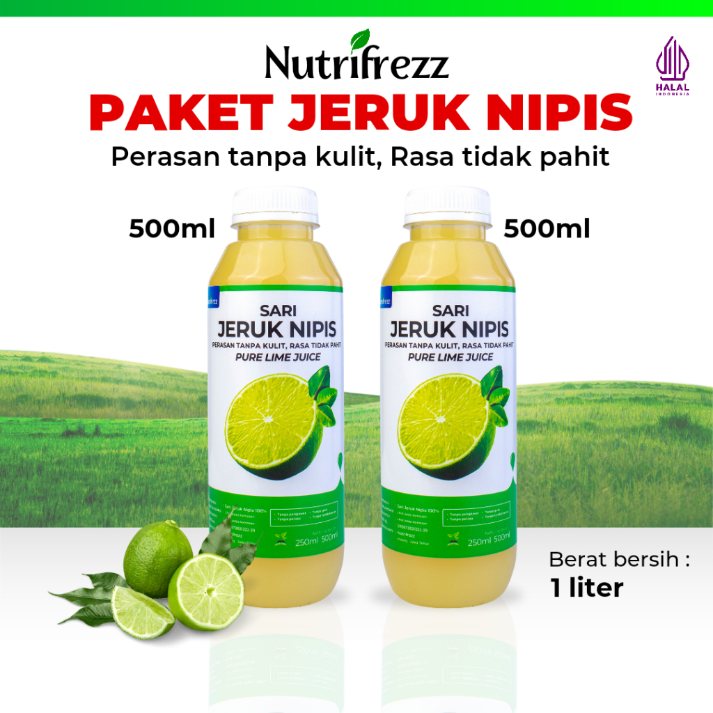 

Nutrifrezz - Paket Hemat Sari Jeruk Nipis Murni - Detoks Diet Sehat - 1000ml