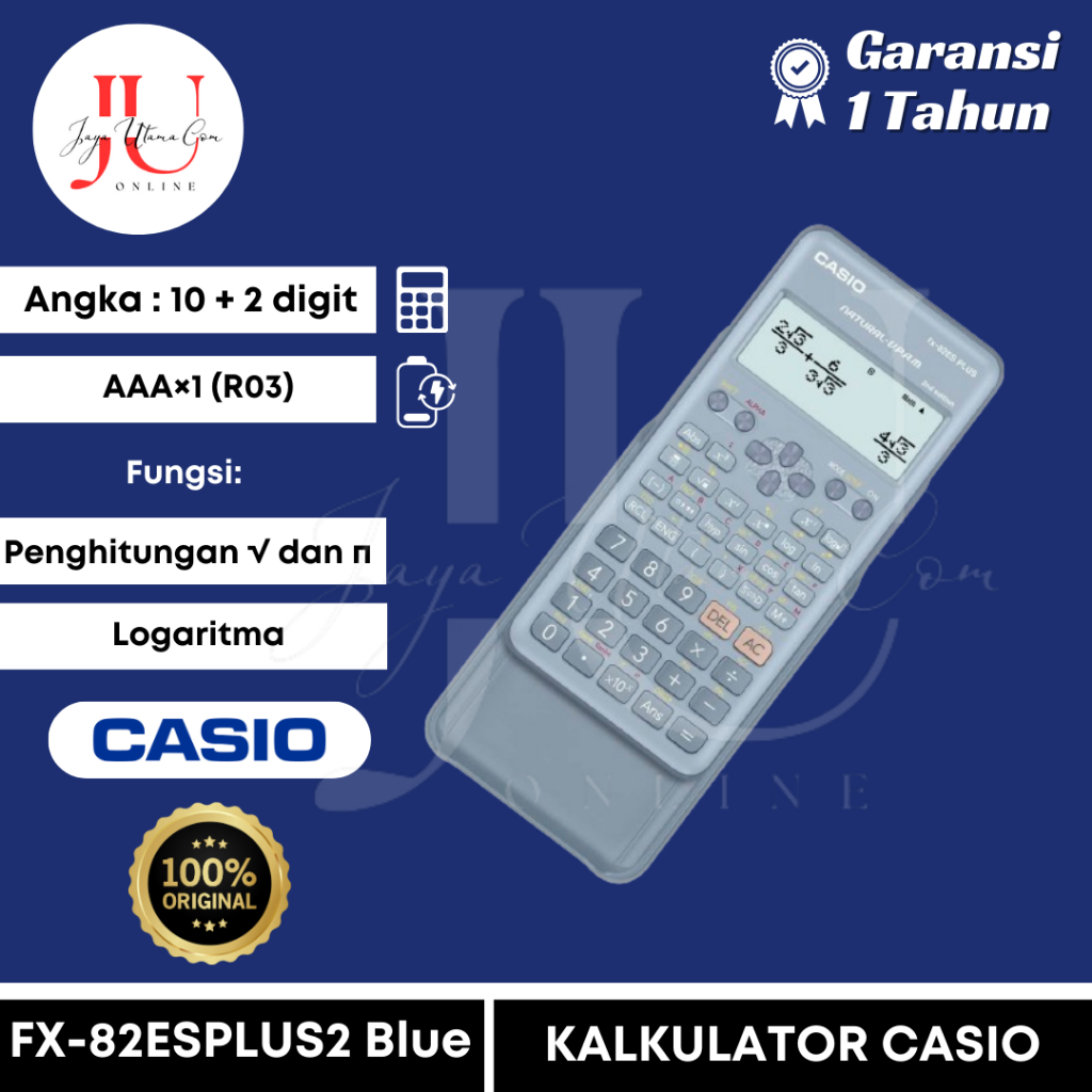 

HJK KALKULATOR SCIENTIFIC CASIO FX 82ES PLUS 2 ORI , KALKULATOR CASIO FX 82CW