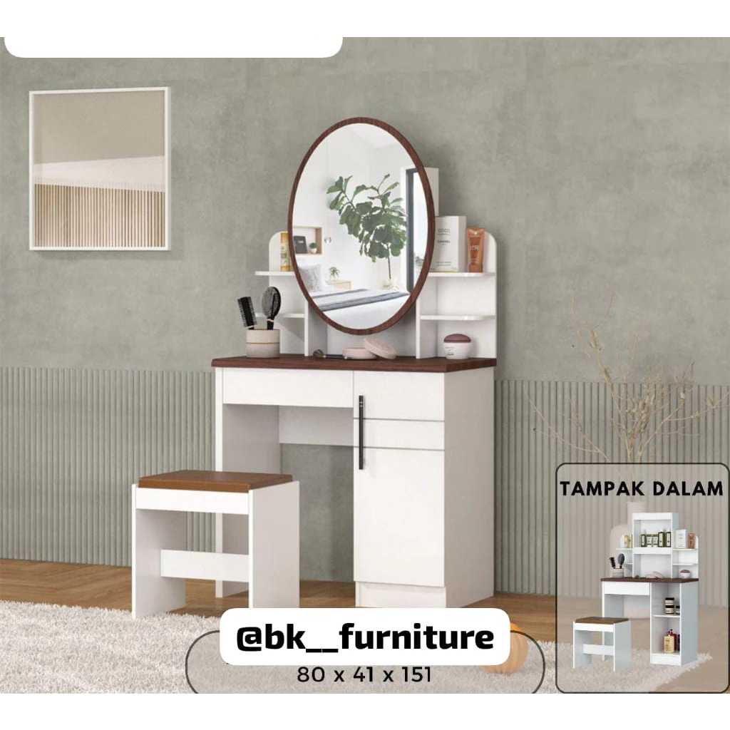 Meja Rias ANTARES | Meja Dandan | Lemari Rias | Lemari Cermin Minimalis READY