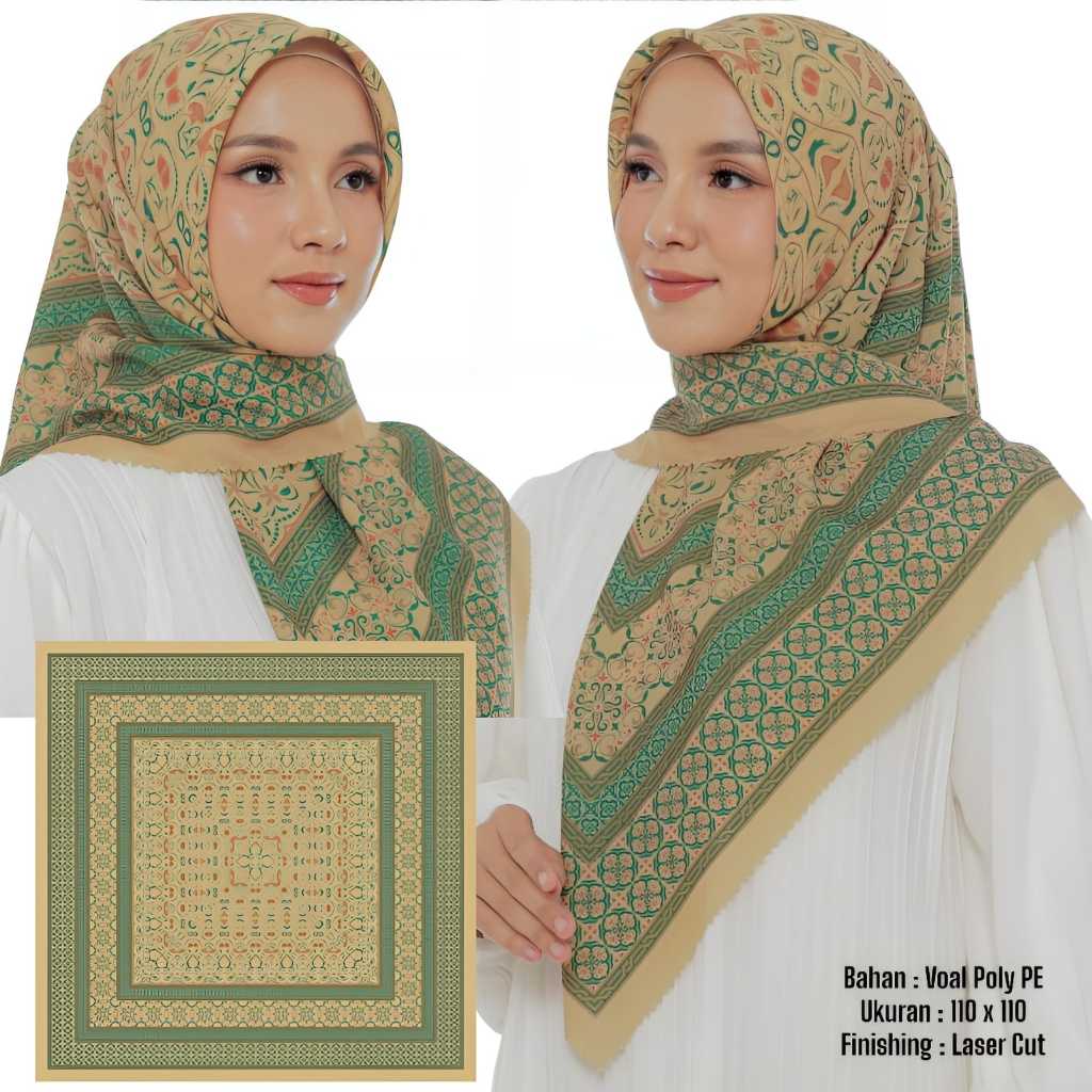 Jilbab Voal Motif Sublim Alona Series Terbaru FH Scarf