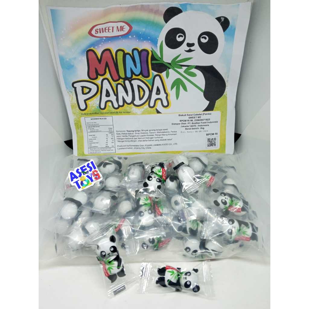 

permen anak warung rasa coklat mini panda 50pcs