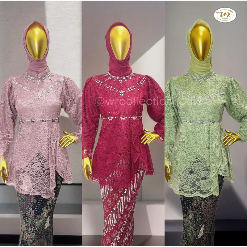 KEBAYA MODERN BELLA BROKAT /Baju Pesta Lamaran/Wisuda