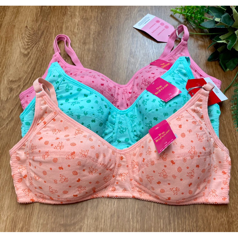 THE BRAHOUSE BRA KATUN BRA TANPA KAWAT TANPA BUSA BRA REMAJA-DEWASA SIZE 32A 32B 34A 34B 36A 36B