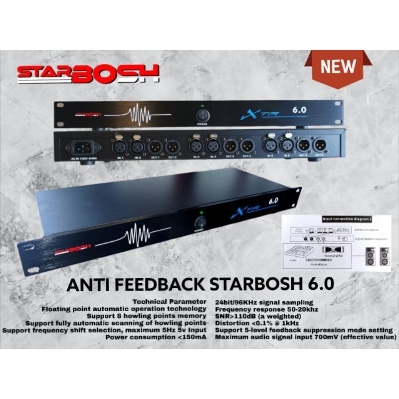 Anti feedback STARBOSH 6.0 XTR (barang ready)