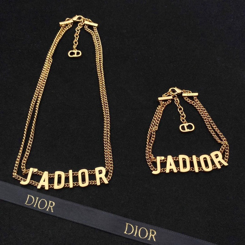 Gelang Dior Gaya Retro Kalung Ganda Huruf JADIOR