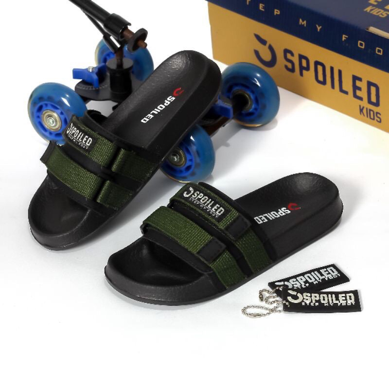 Spoiled_olshop//Sandal Slop Anak Cowok Spoiled Krakatau Tektonik Casual Selop Slipper Adjustable 31 