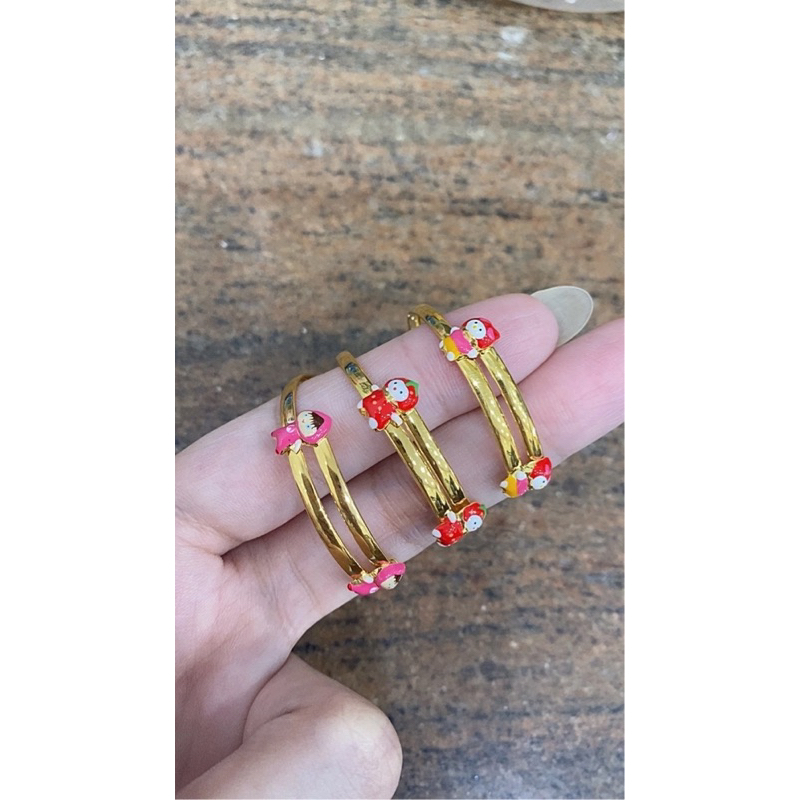 Gelang Bayi Model Boneka Emas Asli Kadar 875