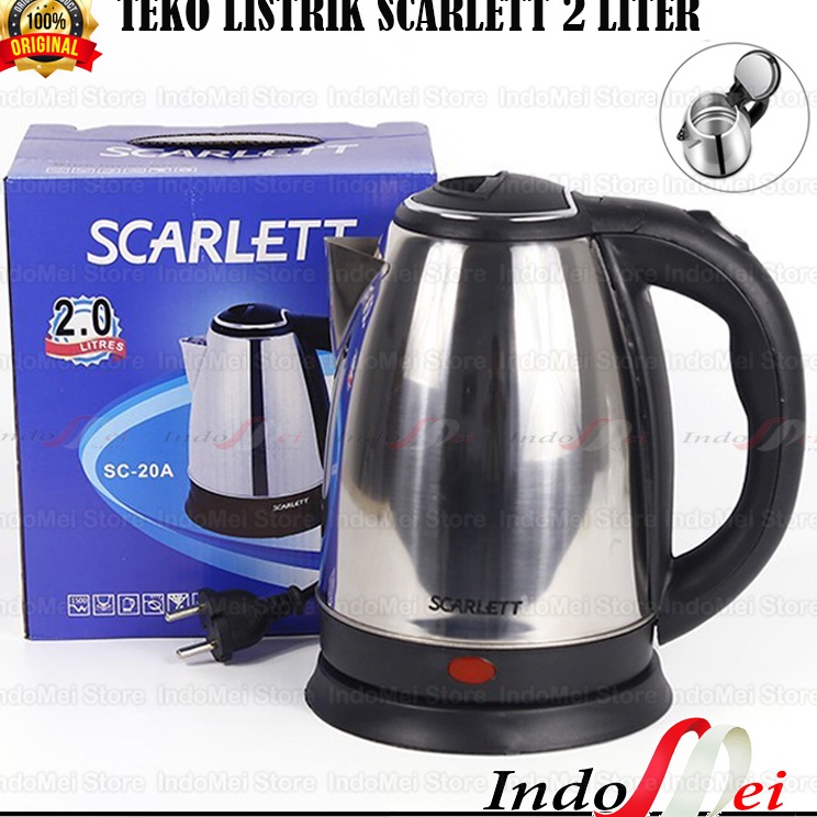 AhH Teko Listrik Scarlett 2 Liter  Electric Heat Kettle 2L  Pemanas Air  Dijual