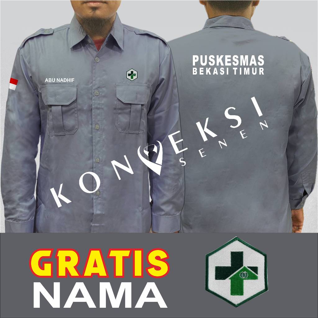 kemeja Puskesmas baju Puskesmas seragam puskesmas Kemeja kerja puskesmas pakaian dinas seragam dinas