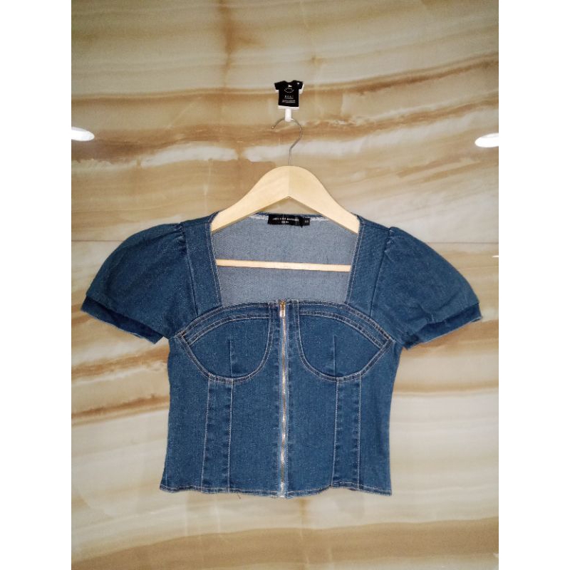 Denim crop top
