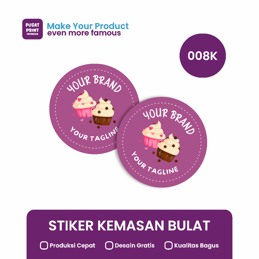 

Stiker Kemasan Bulat 008K