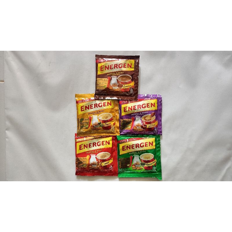 

ALL VARIAN ENERGEN 1 RENCENG, VANILLA, COKELAT, KACANG IJO, JAHE, KURMA, JAGUNG