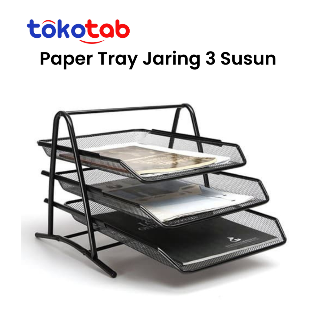 

Tokotab - Paper Tray Jaring 3 Susun Rak Susun Kertas Besi
