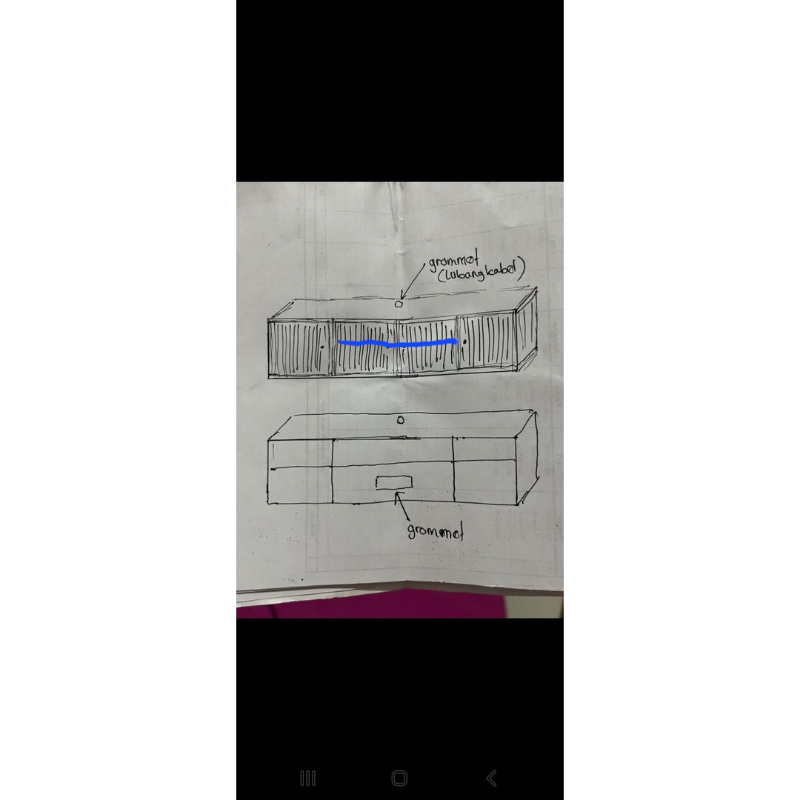 buffet meja tv gantung minimalis modern cabinet tv