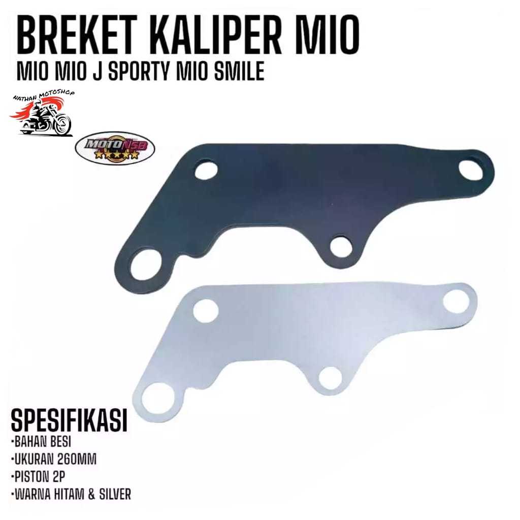 BREKET KALIPER SAMURAI DUA PISTON PIRINGAN 260MM MIO MIO J MIO SPORTY MIO SMILE NATHAN55