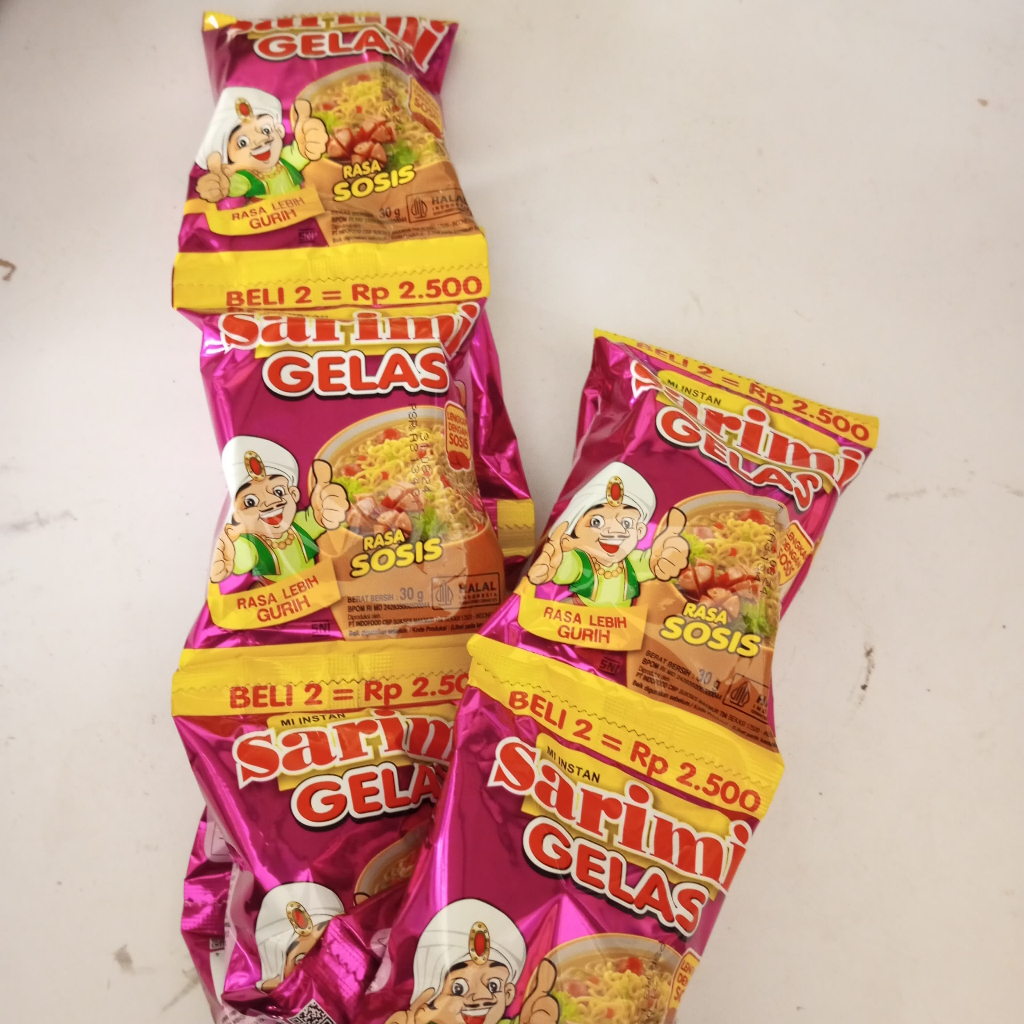 

Sarimi Gelas (1 Renceng 10pcs) Mi Instan Seduh 30g Sosis