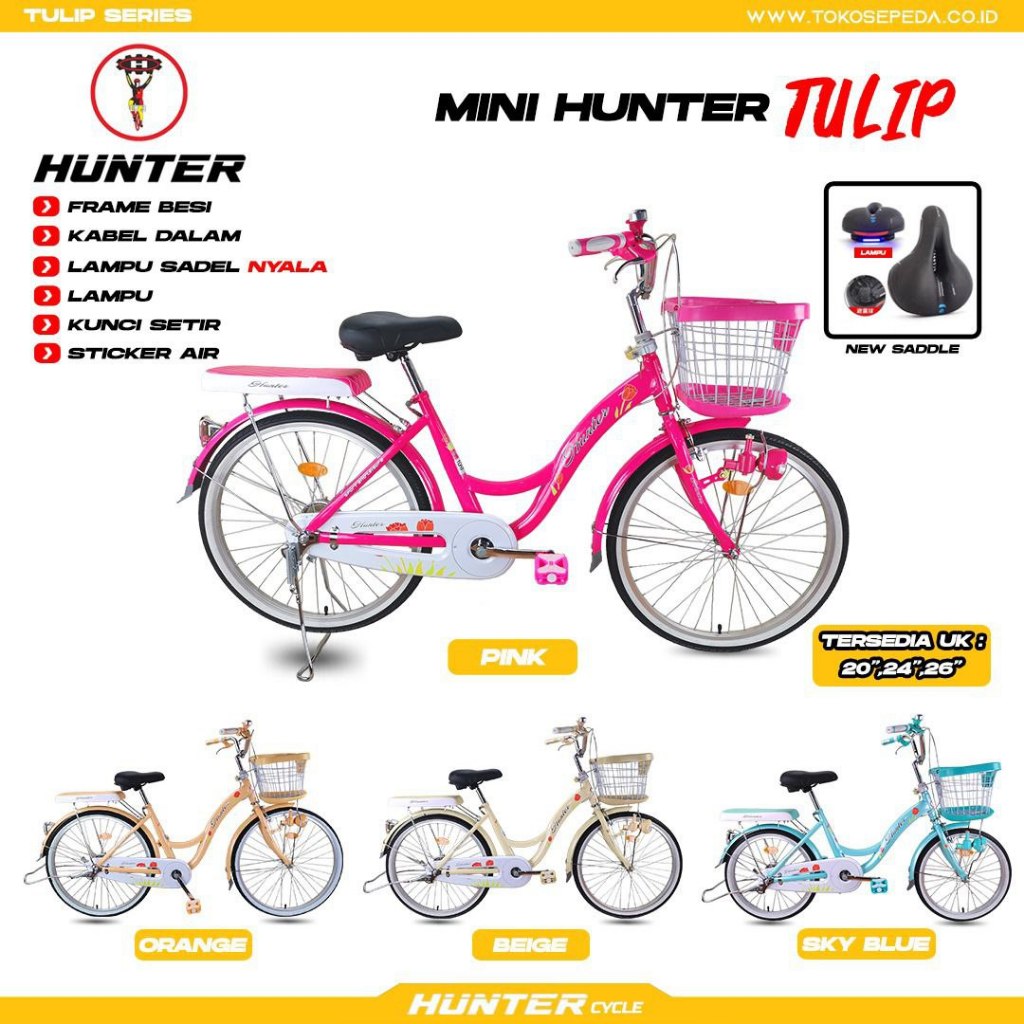 SEPEDA CEWEK DEWASA MINI 26 INCH HUNTER TULIP