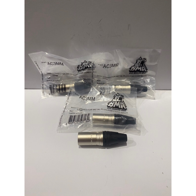 jack canon male bma cowok jek jak xlr audio konektor connector audio 3pin 3p AC3MM original