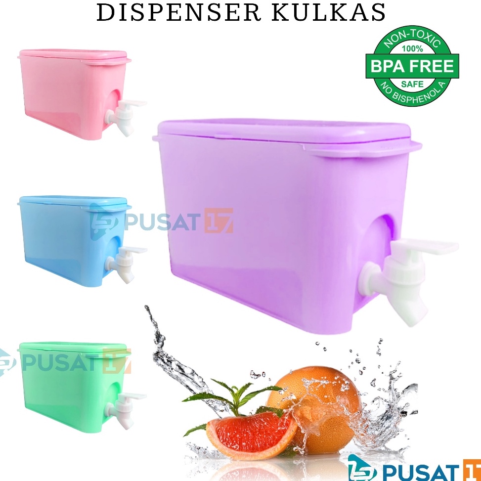 Come PUSAT17 DISPENSER KULKAS 2 LITER JUICE AIR MINUM KRAN  TEMPAT WADAH KRAN AIR MINUM JUICE INFUSE