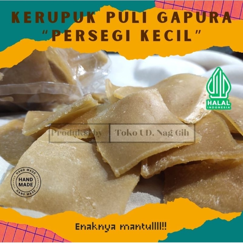 

Kerupuk Bawang Puli Persegi Kecil - Kerupuk poli Gapura Sumenep - Kerupuk Puli Super Enak dan Renyah