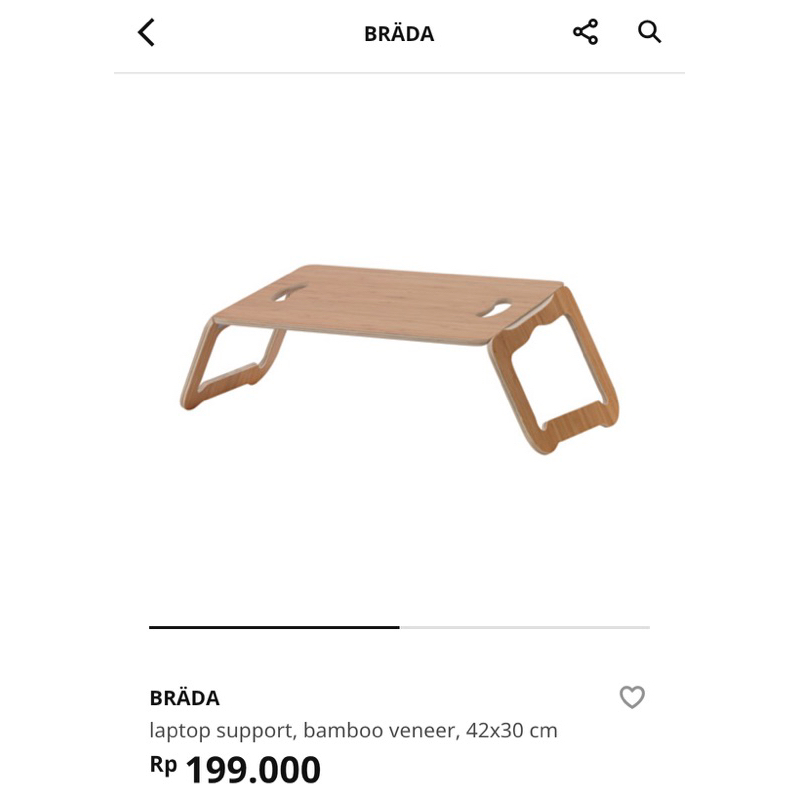 BRADA laptop support meja bambu IKEA