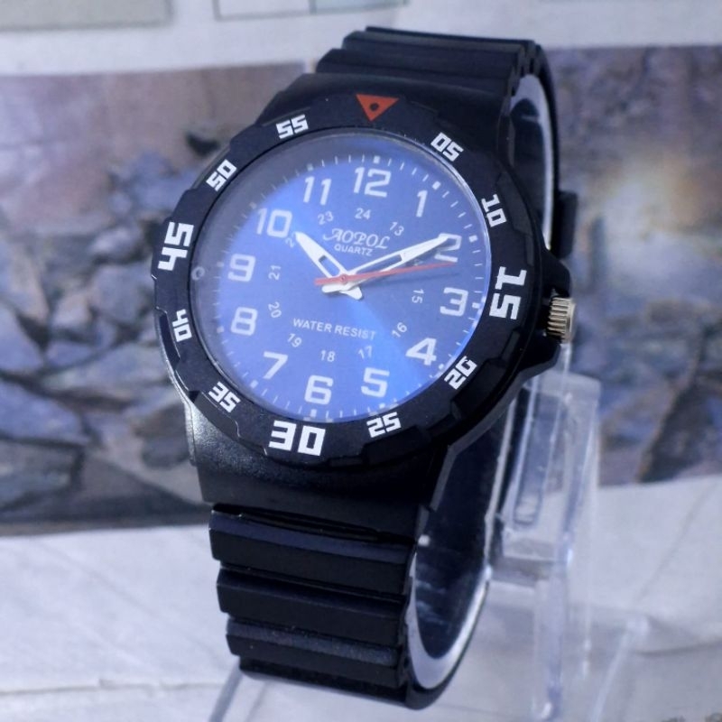 Jam Tangan Pria Aopol Rubber Strap Anti Air