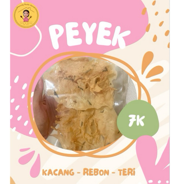 

Peyek kacang | Peyek rebon | Peyek teri | Peyek/rempeyek