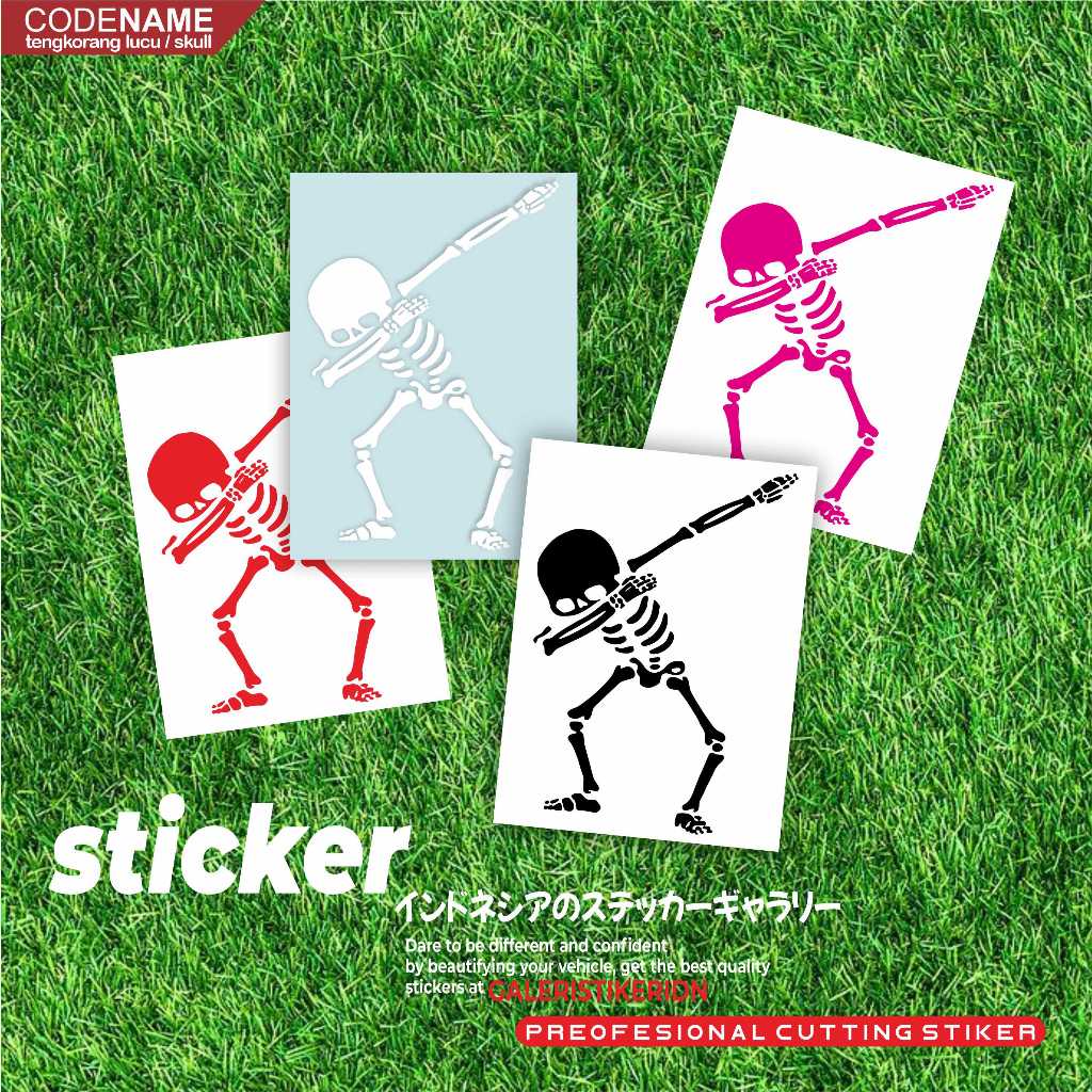 

stiker tengkorak lucu stiker cutting