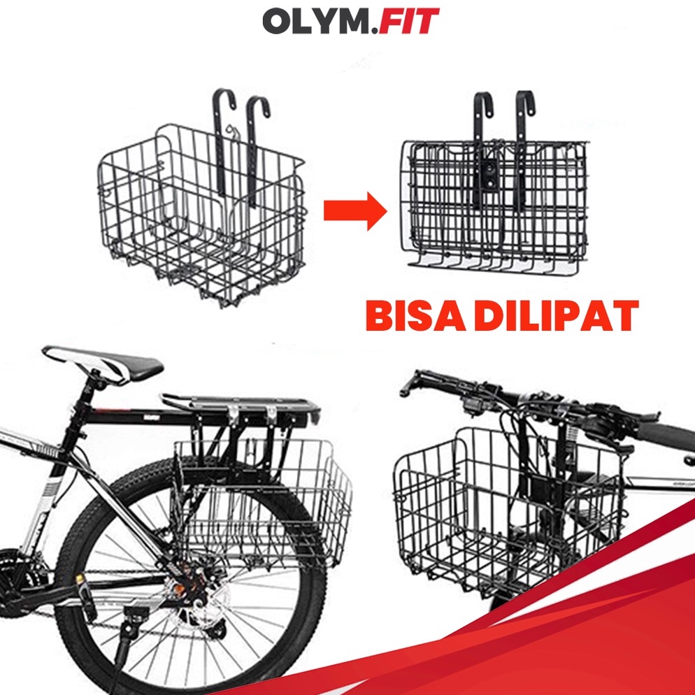 Kekinian Keranjang Sepeda Lipat Foldable Basket Untuk Sepeda Dewasa MTB Seli Lipat Aksesoris Sepeda AF