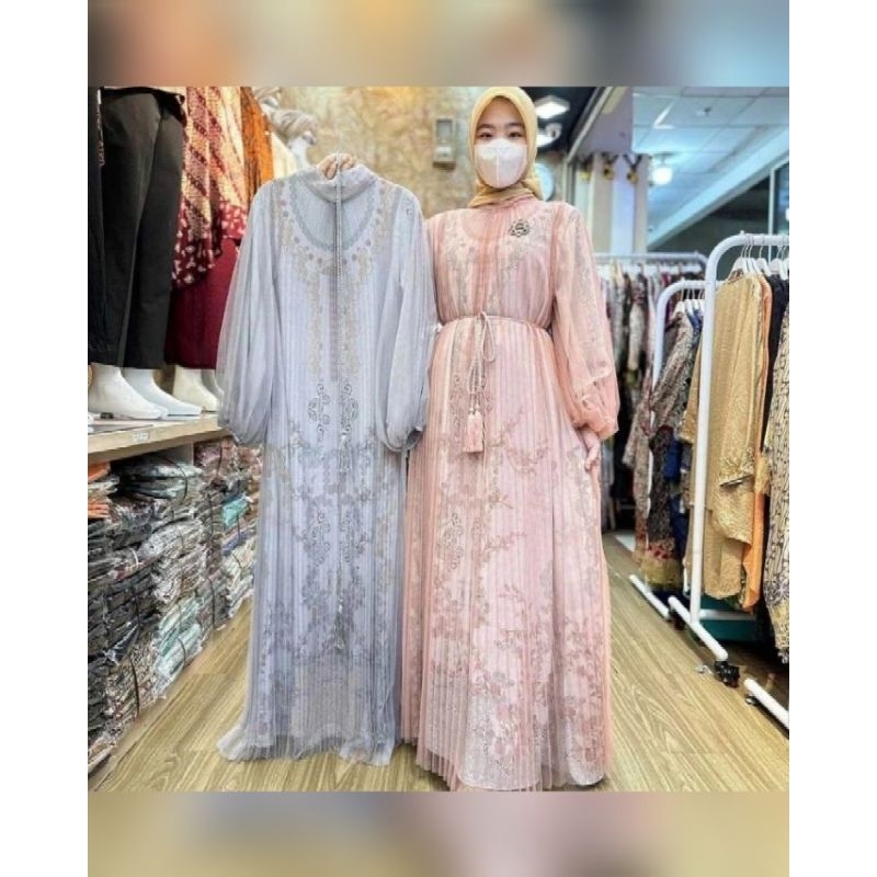 GAMIS RATU AYSHAH - GAMIS LEBARAN -GAMIS KEKINIAN-GAMIS MODEL TERBARU 2024 GAMIS PESTA