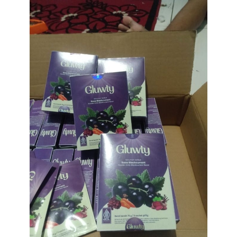 Gluwty Collagen Suplemen Minuman Serbuk Pencerah Pemutih Badan dan Wajah Mengencangkan dan Hilangkan